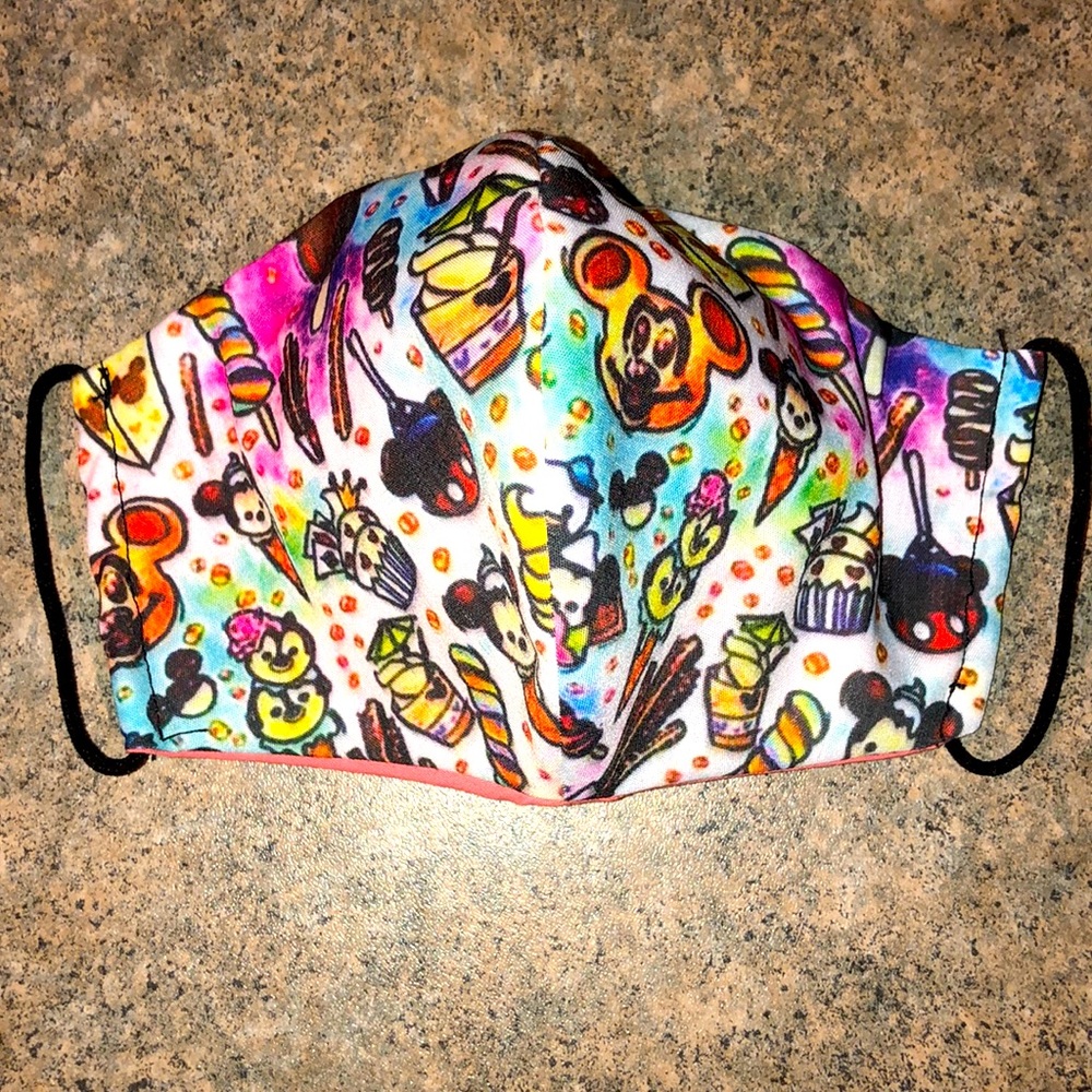 ❤️‍🔥3/10$ Custom Disney snacks print 😷 face-mask
